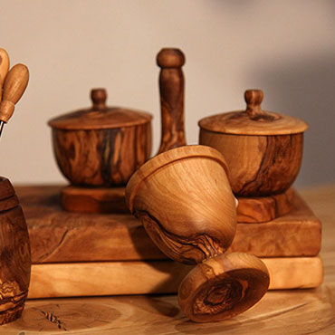 Handmade olive wood items