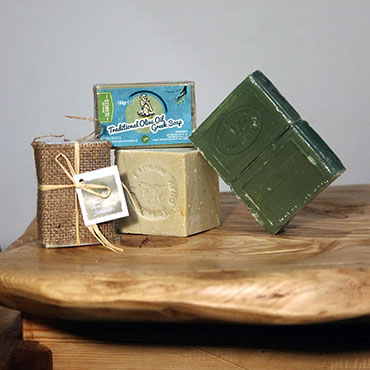 Pure soaps made with olive oil